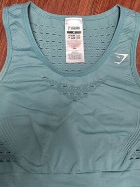 Gymshark Women's Seamless Teal-Green Sports Bra - XS